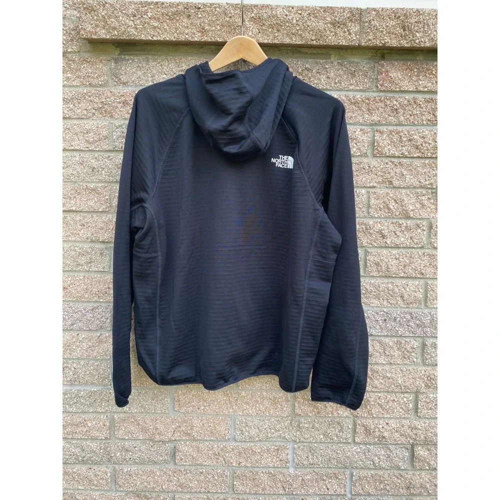 The North Face Echo Rock Pullover Hoodie‎ Black Grid Fleece XL Gorpcore Hiking